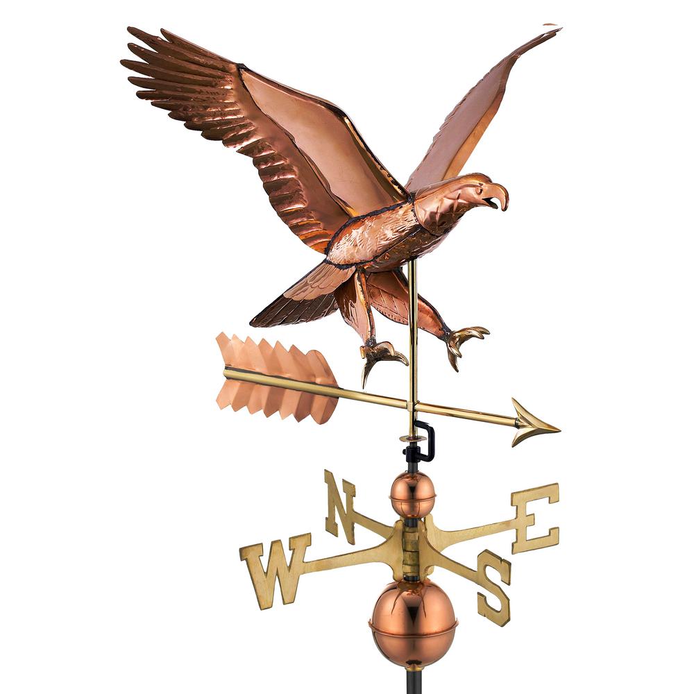 Attack Eagle with Arrow Weathervane-Pure Copper