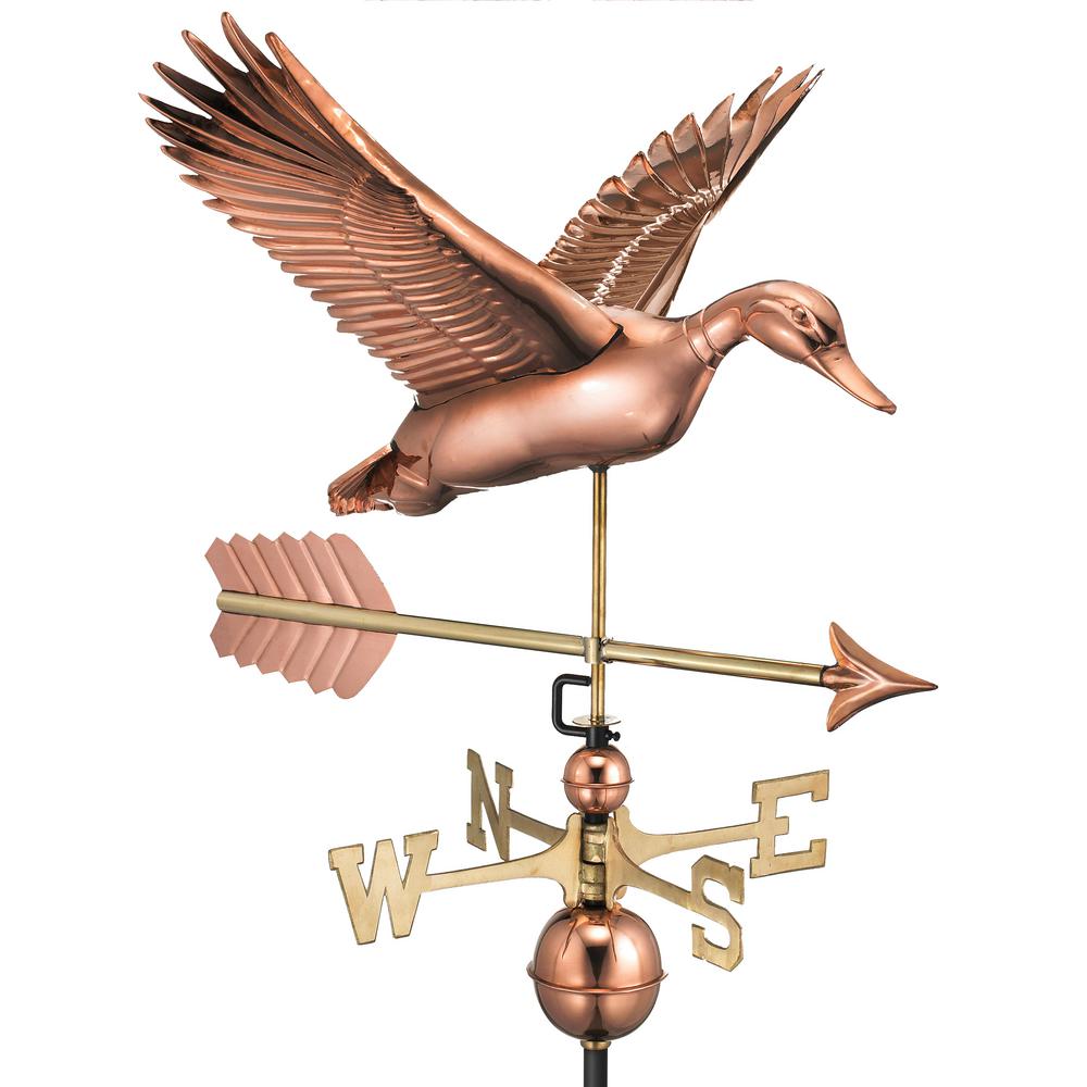 Flying Duck with Arrow Weathervane-Pure Copper
