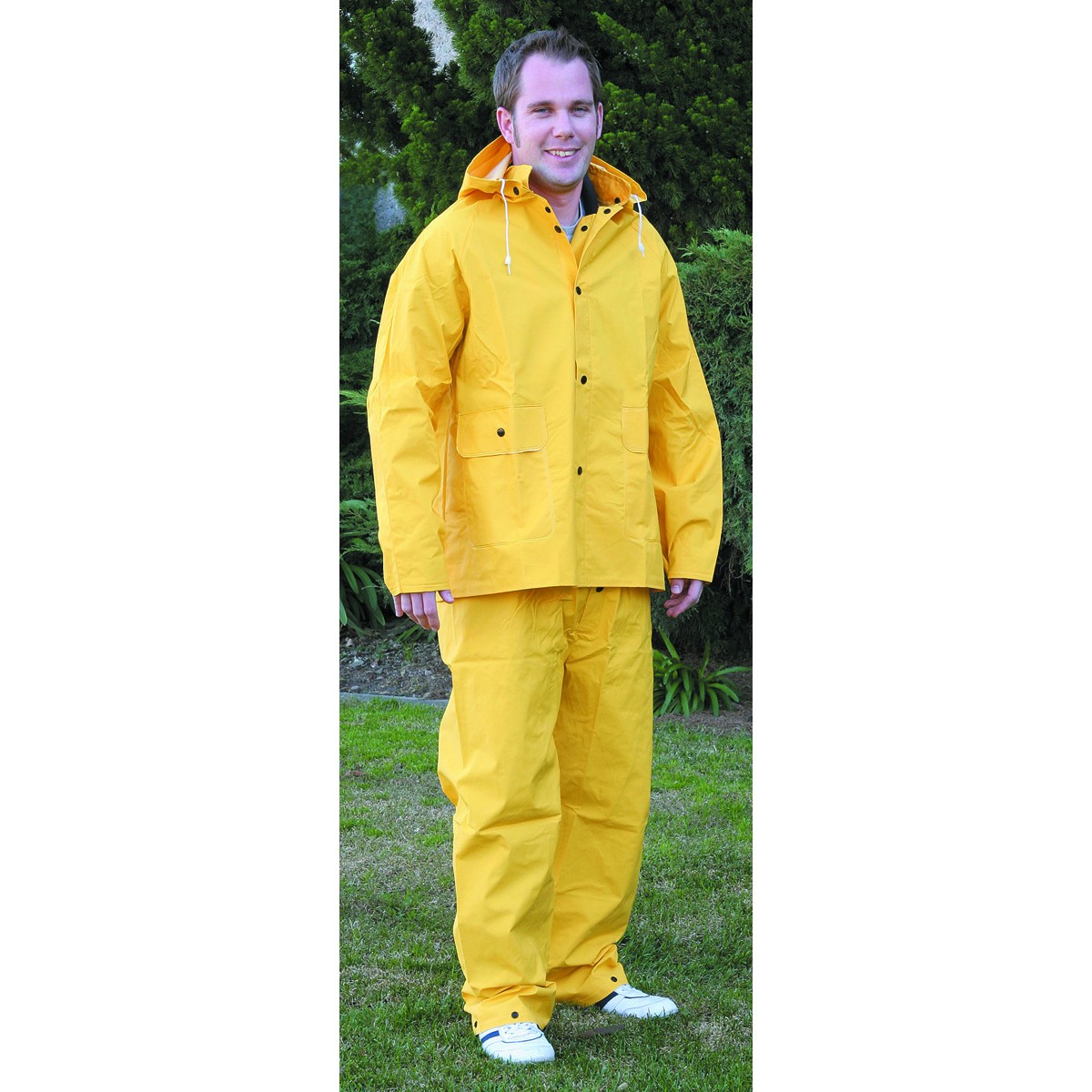 2 Piece Yellow Rain Suit, Medium